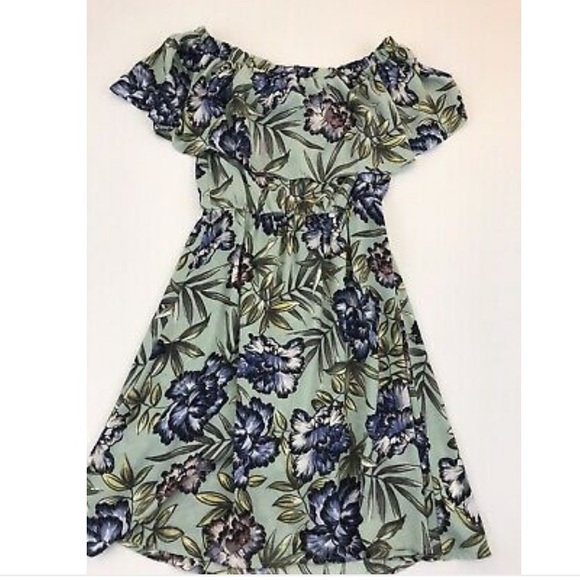 Lush Off the Shoulder Tie Waist dress size M - Picture 2 of 4